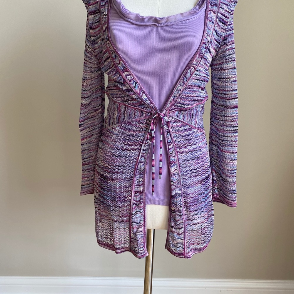 2-piece ruffle tee & sweater set